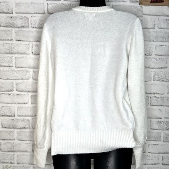 Crown & Ivy Rhinestone Crewneck Sweater Size Medium - Picture 5 of 7